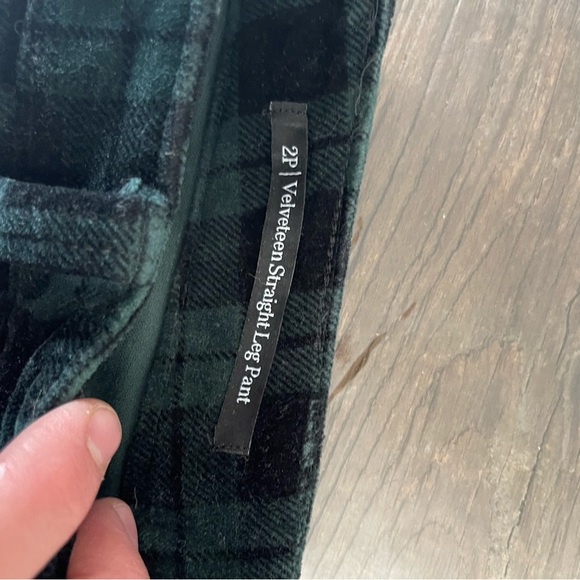 Velvet straight leg plaid pant - Picture 7 of 8